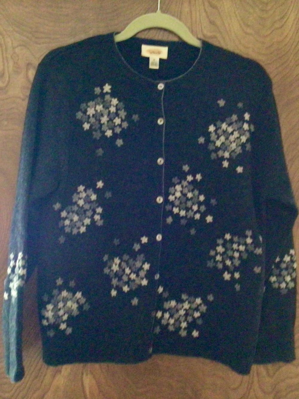 Veintage Talbots Floral embroidered cardigan